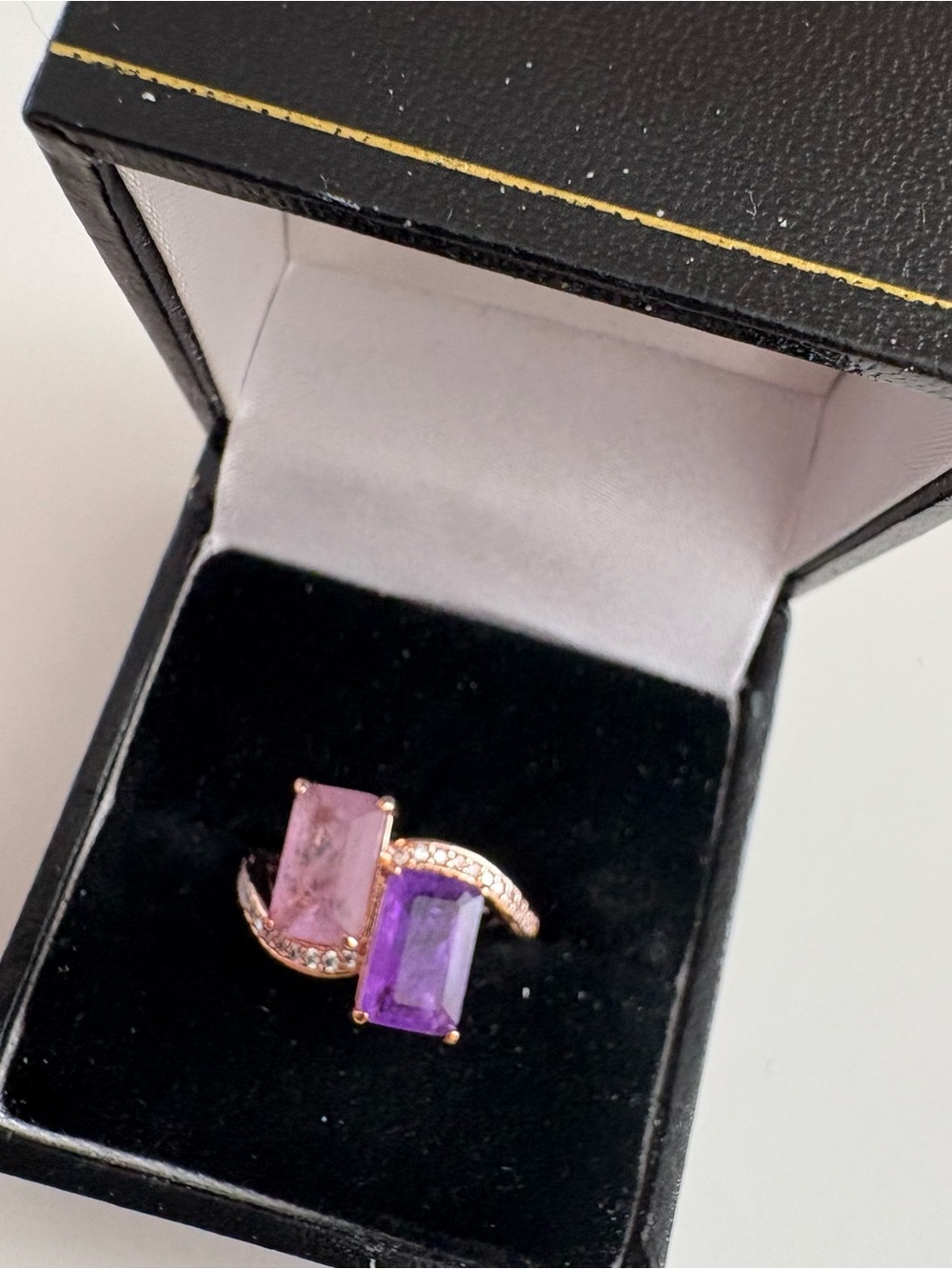 Bomb Party Before You Snap RG97092 Purple Kunzite & Amethyst Rose Gold Plating